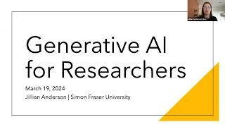 Things researchers should know before using Generative AI