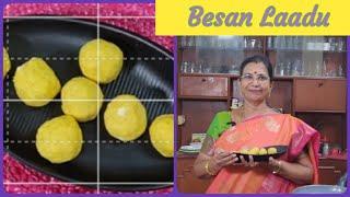 Diwali special -Besan Laadu / Kadalai ma laadu - Mallika Badrinath Recipes -Grand ma s recipe