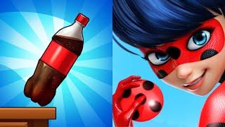 Bottle Jump 3D | Miraculous LadyBug & CatNoir - ALL Levels GamePlay (Android, iOS) EP01