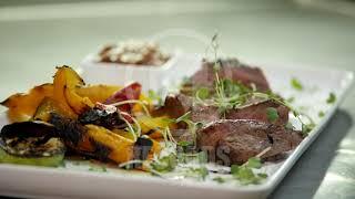 Grilled Vegetables and a Veal Fillet