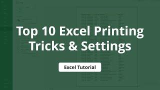 Top 10 Printing Tricks & Settings in Excel | Excel Printing