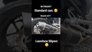 Honda NC750X DCT - Standard Exhaust VS Leovince Slip On |Revs| #honda  #nc750x #exhaust
