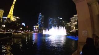 The Bellagio Fountains at night