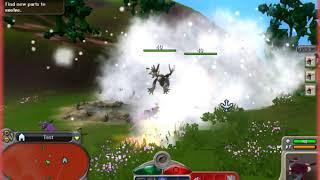 Spore Destroying a spaceship with a nuclear missile in creature stage