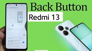 Redmi 13 Back Button Settings | Redmi 13 Change Navigation Buttons / Redmi 13 5G 2024