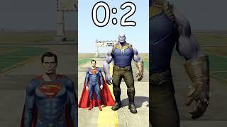 THANOS vs SUPERMAN in GTA 5! (BATTLES) #shorts