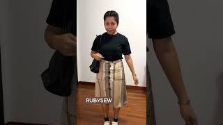 GRWM with my sewn skirt #fashion #fashionsewing #reelsvideo #ootd #reels #grwm