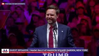  JD Vance at Donald Trump rally in Madison Square Garden, New York (Oct 27, 2024)