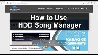 How to Use HDD Song Manager for Musubi Media KHD-1000 Karaoke Player