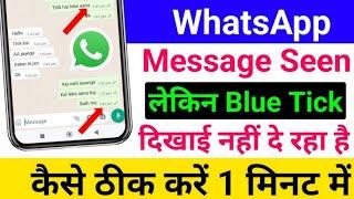 Whatsapp Blue Tick Problem | WhatsApp Blue Tick Not Showing | WhatsApp Blue Tick Nahi Aa Raha Hai