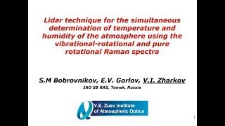 6 _Dr. Viktor Zharkov, V E Zuev Institute of Atmospheric optics, SB RAS, Tomsk, Russia