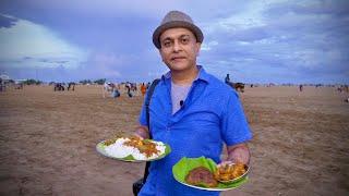 Seafood Sapad At Marina Beach, Chennai! SUNDARI AKKA KADAI Meen Kuzhambu, Prawn Thokku, Vanjaram Fry