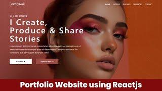 Creating Portfolio Website using Reactjs, Tailwindcss, Motion, React-Scroll | free source code