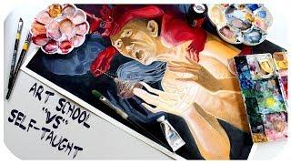 Art School "vs" Self-Taught // "Ego" Painting Timelapse // Skillshare