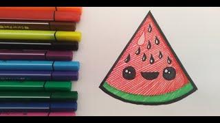 КАК НАРИСОВАТЬ АРБУЗ/TARVUZ RASM CHIZISH/ДАРБЫЗ СУРОТ ТАРТУУ/ҚАРБЫЗ СУРЕТ /HOW TO DRAW  Watermelon