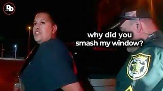 When Entitled Karen gets WINDOW SMASHED During EPIC ARREST | Karens Getting Arrested By Police #307