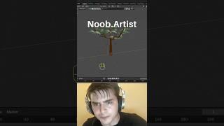 Noob vs Pro artist: creating trees #blendertutorial #blender #blendercommunity #blender3d #b3d