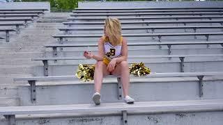 Kalli my little cheerleader smokes in the stands