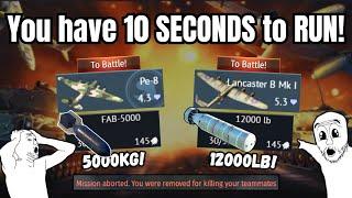 I give You 10 SECONDS to Think about your Life(Can you run away?) | Biggest bombs in War Thunder!