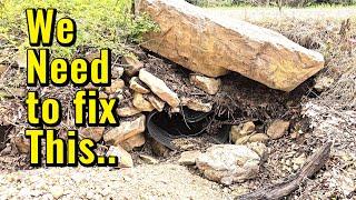 Mini Excavator tackles 3,000lb stone project