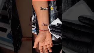 Preeti naam ka tattoo video new #youtubeshorts #tattoo #tattoofun #love #art #shorts