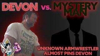 Mystery Man almost pins Devon Larratt   #armwrestler #armwrestling #devonlarratt