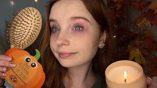 ASMR Cosy Fall Pampering Session ️ (layered sounds & hair brushing)