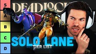 Deadlock SOLO lane tier list