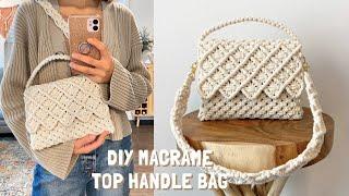 DIY | Macrame top handle bag tutorial | Bolsa de macrame | 마크라메 가방