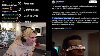 xQc Reacts to Elon Musk Tweeting about Neuralink