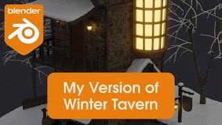 Blender 3.4 - My Version of Winter Tavern