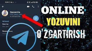 Telegramdagi online yozuvini o'zgartirish, telegramni tahrirlash. #telegram #online #janob_super