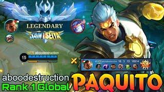 Legendary Offlane Paquito Hard Carry Gameplay - Top 1 Global Paquito by aboodestruction - MLBB