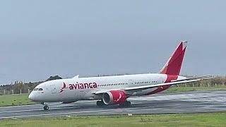 Departure Avianca Dreamliner 787-8 N796AV in Ponta Delgada 4K, São Miguel Açores Portugal 01.11.2024