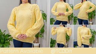 How to Crochet: Cable Stitch Sweater | Pattern & Tutorial DIY