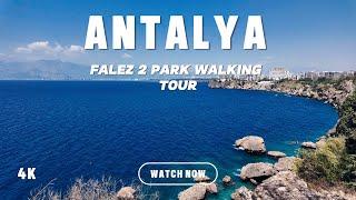 Antalya Falez 2 Park | Sea and Cliffs View | 4K Turkey Travel Walking Tour