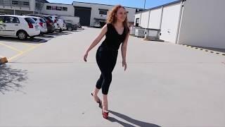 Models TRIPPING & FALLING in platform shoes during "Shoes of Hollywood" presentations — compilation