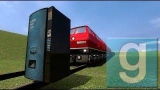 Train Runs Over Vending Machine! | GMod w/Downloads