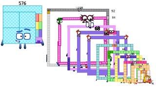Numberblocks - 576 Sneezes! Pentadecimalblocks Square on the Moon