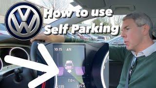 Volkswagen Park assist - step by step demonstration #vw #parkassist #selfparking