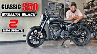 New Royal Enfield Classic 350 Stealth Black OBD2B 2025 Model Launch Features Price Update Review