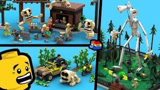 LEGO Zoonomaly Playsets: Monkey Attack, Siren Head Battle, and Friendly Cow Capture