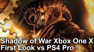 [4K] Shadow of War: Early Xbox One X vs PS4 Pro Graphics Comparison + Frame-Rate Test