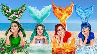 Fire, Water, Air, and Earth Mermaids! / Four Elements at College!