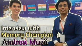 Interview with World Memory Champion Andrea Muzii.