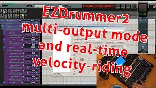 EZDrummer2 multi-output operation and velocity-taming with ReaLearn in Cockos Reaper