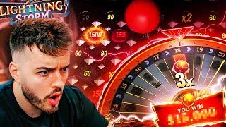 ONE OF MY BIGGEST WINS ON LIGHTNING STORM!! (LIVE GAME)