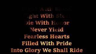 Manowar - Die with Honor (lyrics)