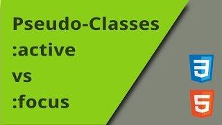 active vs focus pseudo classes