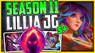 EASY DOUBLE BURN 59% WIN RATE LILLIA BUILD/RUNES! | Lillia Jungle Guide Season 11 League of Legends